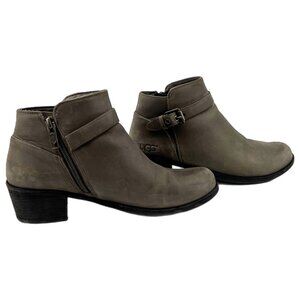 UGG Gray Zip Up Ankle Boots | Size 7 - Stylish & Comfy